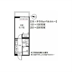 ハーミットクラブハウスルミエール大口の物件間取画像